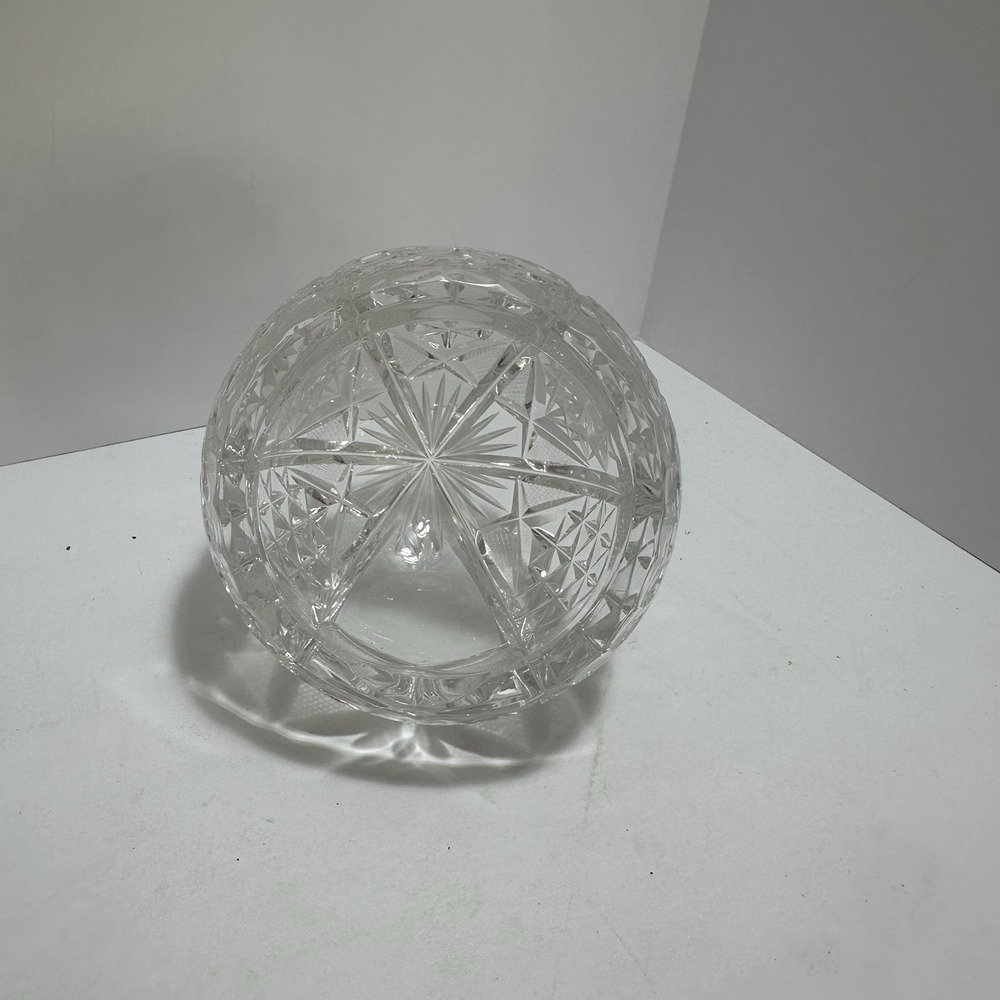 Vintage Cut Glass‎ Ashtray/candy Jar/paper Weight
